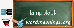 WordMeaning blackboard for lampblack